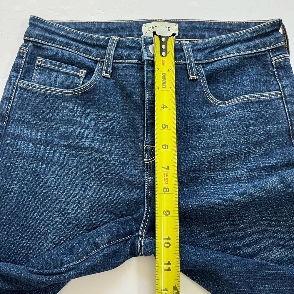 L’agence Women Margot High Rise Skinny Jeans Fray Ankle Hem Blue Size 25